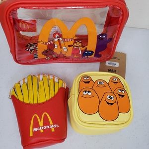 Boxlunch McDonald's Cosmetic Bag Set French Fries and Mcnuggets